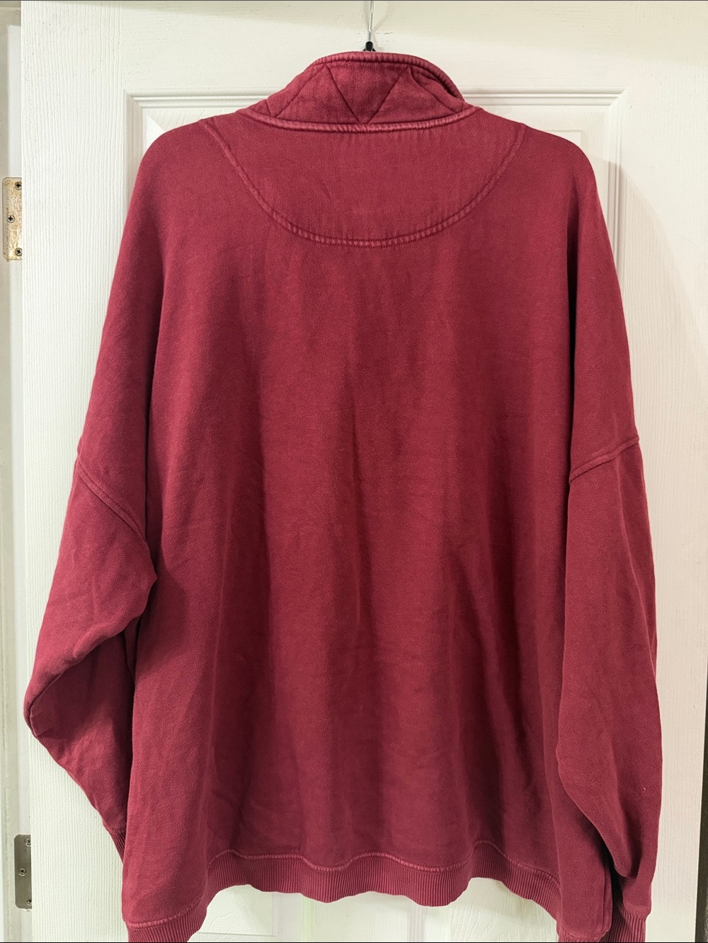 aerie Women's Zip-Up Pullover Sweater - Deep Rose - Picture 2 of 2